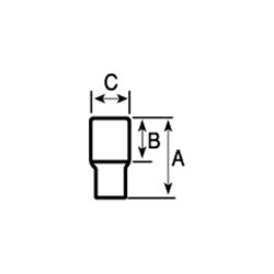 ADAPTADOR AUMENTADOR 1/2 H A 3/4 M