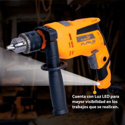 TALADRO PERCUTOR 1/2" 550 WATTS CON KIT DE ACCESORIOS