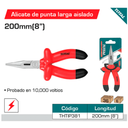 ALICATE AISLADO 1000 VOL 8"PINZA DE PUNTA (INMERSION)