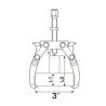 EXTRACTOR DE POLEAS 3" 2 PATAS