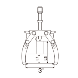 EXTRACTOR DE POLEAS 4" 2 PATAS