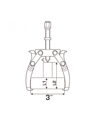 EXTRACTOR DE POLEAS 6" 2 PATAS