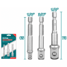 PUNTAS P. COLOCAR COPAS CTE 1/4" 3/8" Y 1/2" JGO 3 PZ