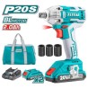 LLAVE IMPACTO INALAM 20V 2 PILAS CTE.1/2" 3 copas y mochila