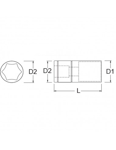 LLAVE COPA CORTA 078 CTE 1/4  X  7MM