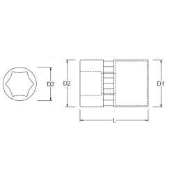 LLAVE COPA CORTA 128 CTE 1/2  X  11MM