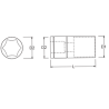 LLAVE COPA CORTA 159 CTE 1/2  X  1.1/4