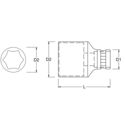 LLAVE COPA CORTA CTE 3/4  X  30MM