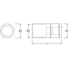 LLAVE COPA CORTA CTE 3/4 X 34MM