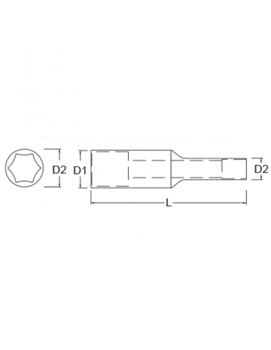 LLAVE COPA LARGA 005 CTE 1/4  X  8MM