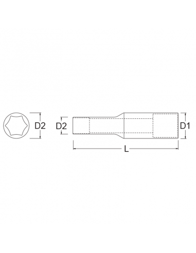 LLAVE COPA LARGA 026 CTE 3/8  X 14MM