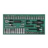LLAVE COPA JGO MM 66PZS 6PTAS CTE 1/4  DE 3.5 A 14 MM