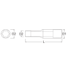 LLAVE COPA LARGA 031 CTE 3/8  X 19MM