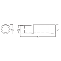 LLAVE COPA LARGA 039 CTE 3/8  X 5/8