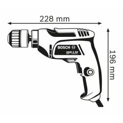 TALADRO DE ROTACION T/PESADO 3/8  0/4000 RPM REF: GBM 6RE