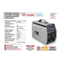 EQUIPO 093 SOLDAR INVERSOR TIG 200AMP 110/220V ALTA FRECUENCIA + PEDAL