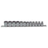 JGO DE SOLO COPAS MANDO 3/8 DE 8 A 19MM 12 PZS EN RIEL