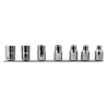 JGO DE SOLO COPAS TORX HEMBRA DE 1/2 E10-E24 EN RIEL 7 PZS