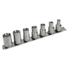 JGO DE SOLO COPAS TORX HEMBRA MANDO DE  3/8 DE E8 A E18