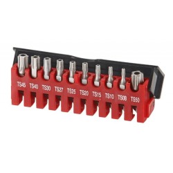 FORCE 21013 JUEGO 10 CUBOS TORX ESP.1/4  CON GUÍA TS08 / TS5