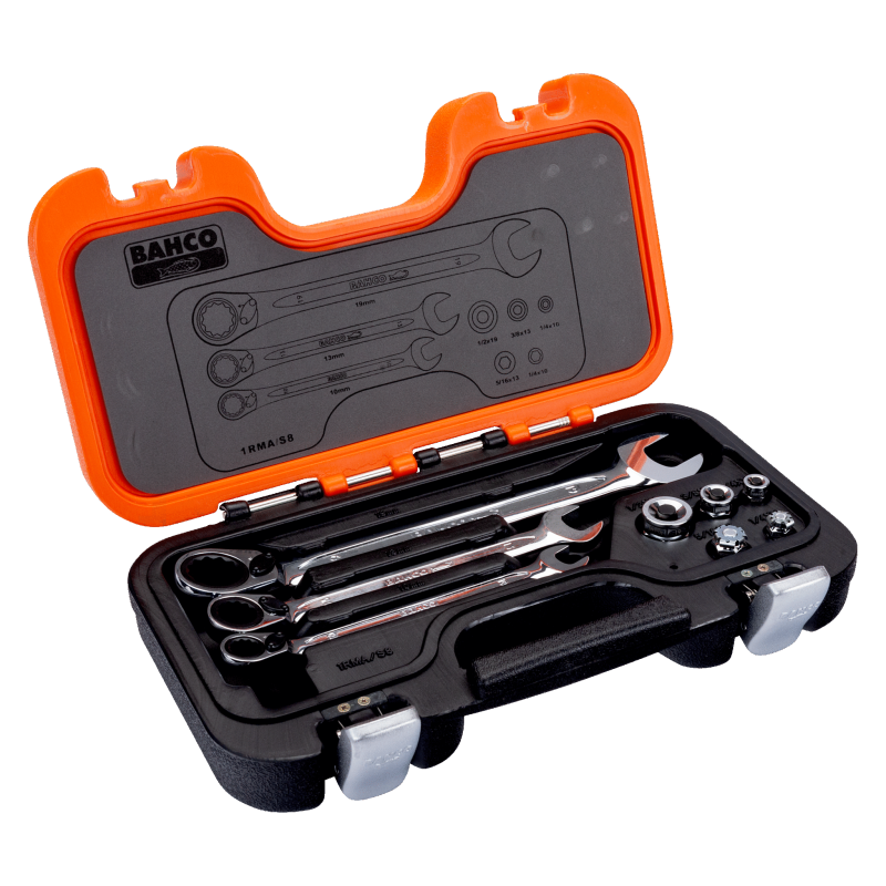 LLAVE COMBINADA JGO RACHET 8PZS REF. 1RMA/S8