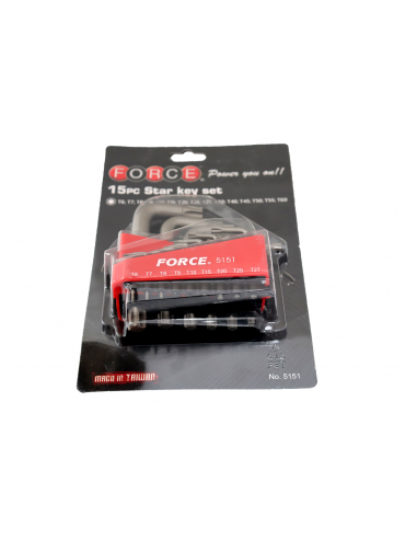 FORCE 5151 JUEGO 15 LLAVES TORX T6 A...