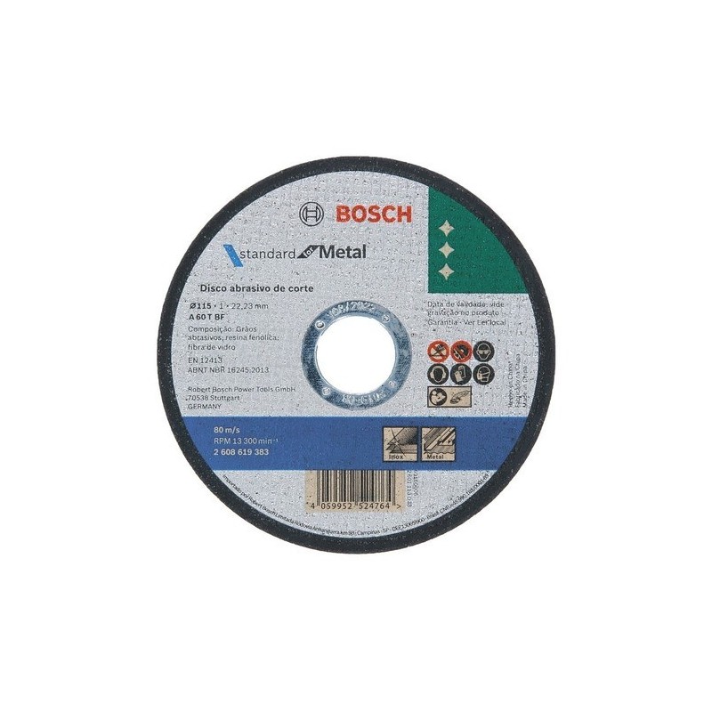 DISCO 005 CORTE INOX STANDARD  4.1/2  X 1 MM