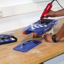 MOTOTOOL ELECTRICO 135 W + EJE FLEXIBLE + SET 189 PZ
