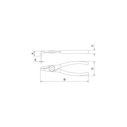 PINZA PARA PINES INTERNO CURVO 9"