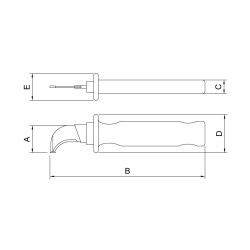 NAVAJA CUCHILLO CURVA AISLADA A 1000V REF. 44346007