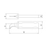 NAVAJA CUCHILLO CURVA AISLADA A 1000V REF. 44346007