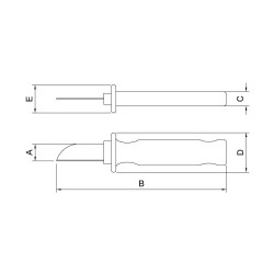 NAVAJA CUCHILLO RECTO AISLADA A 1000V REF. 44345007