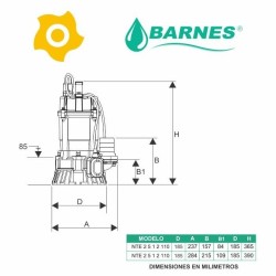 BOMBA SUMERGIBLE 0.5 HP 110 VOLTIOS 2 DESCARGUE X 12 MTS DE CABEZA DINAMICA