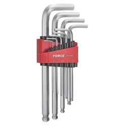 FORCE 5093LB JUEGO 9 LLAVE ALLEN LARGAS C/BOLA 1.5/10MM