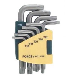 FORCE 5098T JUEGO DE 9 LLAVES TORX CON PIN ANTI/MANIPULACIÓN