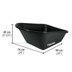 CARRETILLA  PLATON PLASTICO RUEDA NEUMATICO CAP. 7 PIES CUBICOS