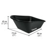 CARRETILLA  PLATON PLASTICO RUEDA NEUMATICO CAP. 7 PIES CUBICOS