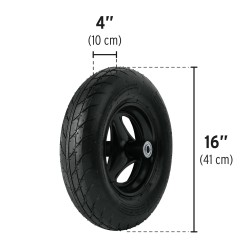 CARRETILLA  PLATON PLASTICO RUEDA NEUMATICO CAP. 7 PIES CUBICOS