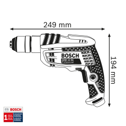 TALADRO DE ROTACION T/PESADO 3/8  0/2500 RPM REF: GBM10RE