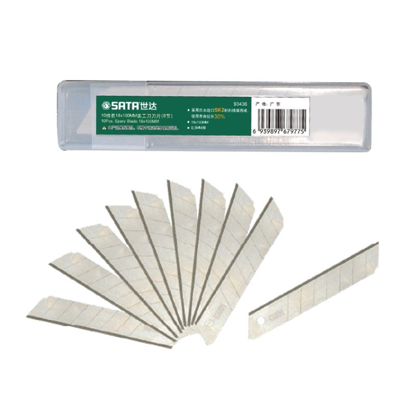 CUCHILLA REP.BISTURY GRANDE 18 mm X 10 UNDS.