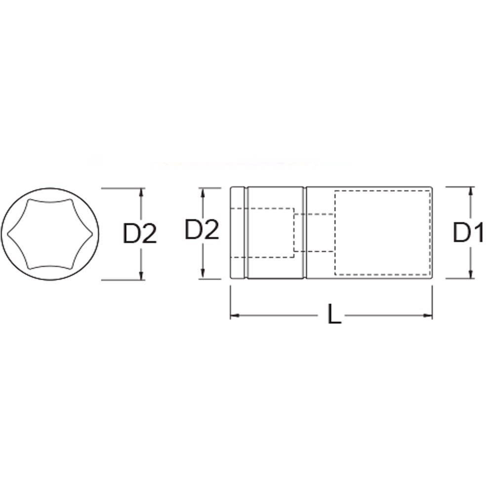 LLAVE COPA CORTA 080 CTE 1/4 X 9MM