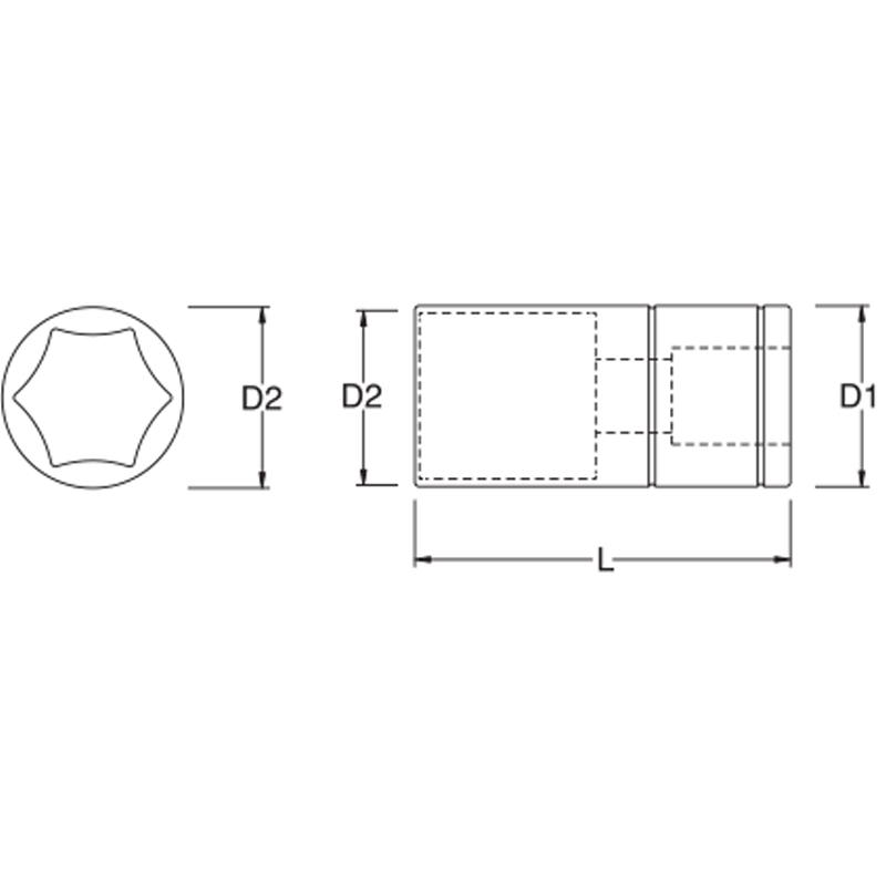 LLAVE COPA CORTA CTE 3/4 X 1.5/16"