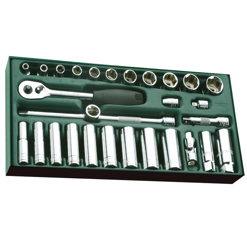 LLAVE COPA JGO 29PZS 6PTAS CTE 3/8 DE 1/4 A 7/8