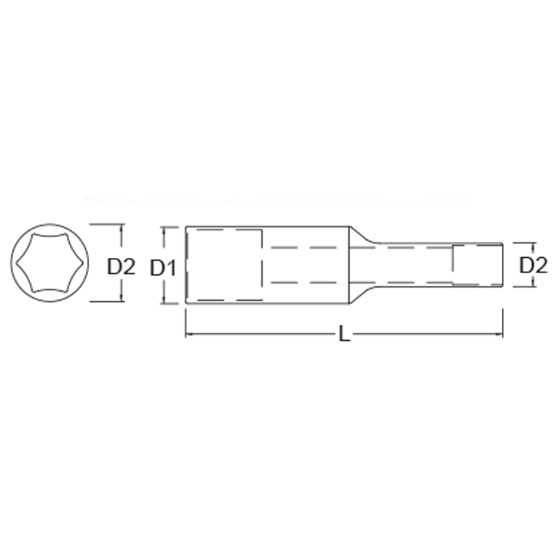 LLAVE COPA LARGA 010 CTE 1/4 X 13MM