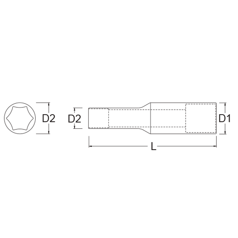 LLAVE COPA LARGA 022 CTE 3/8 X 10MM