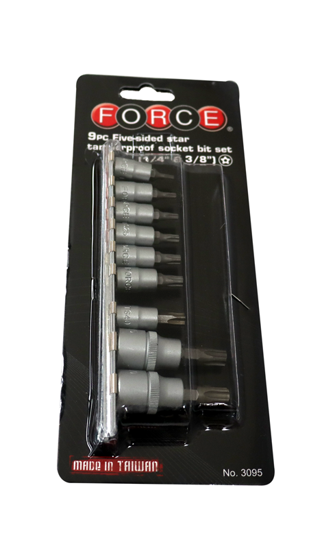 FORCE 3095 JUEGO DE CUBOS TORX ESP 1/4 9PCS /