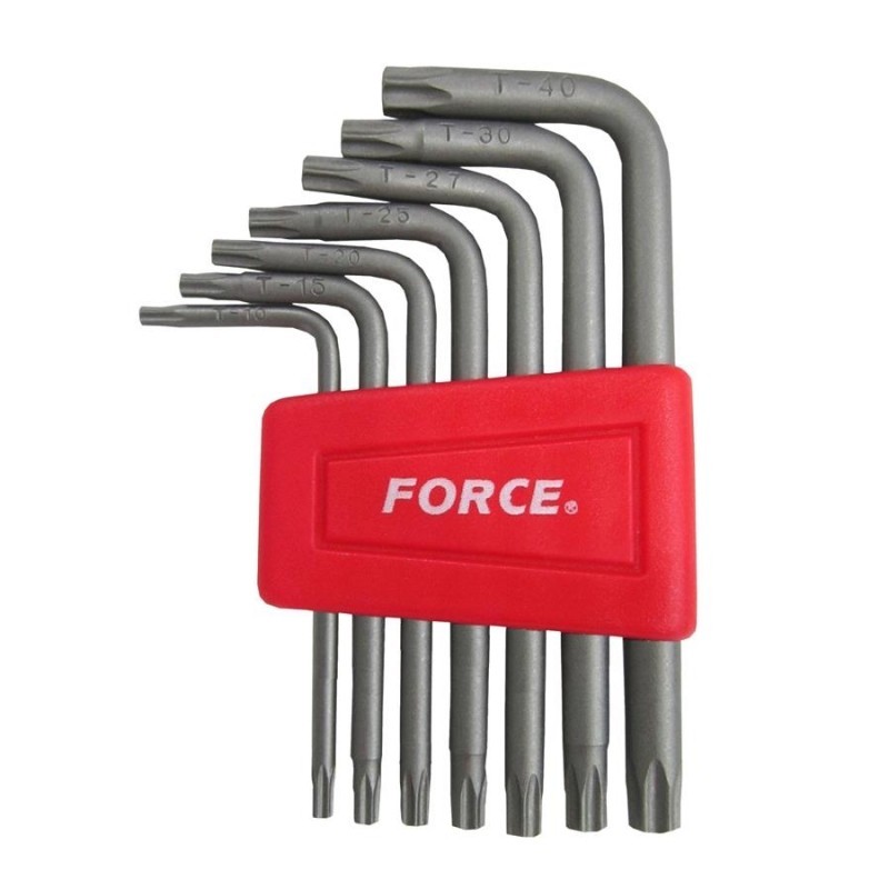 FORCE 5071 JUEGO DE 7 LLAVES TORX CON ABRAZADERA T10 / T40
