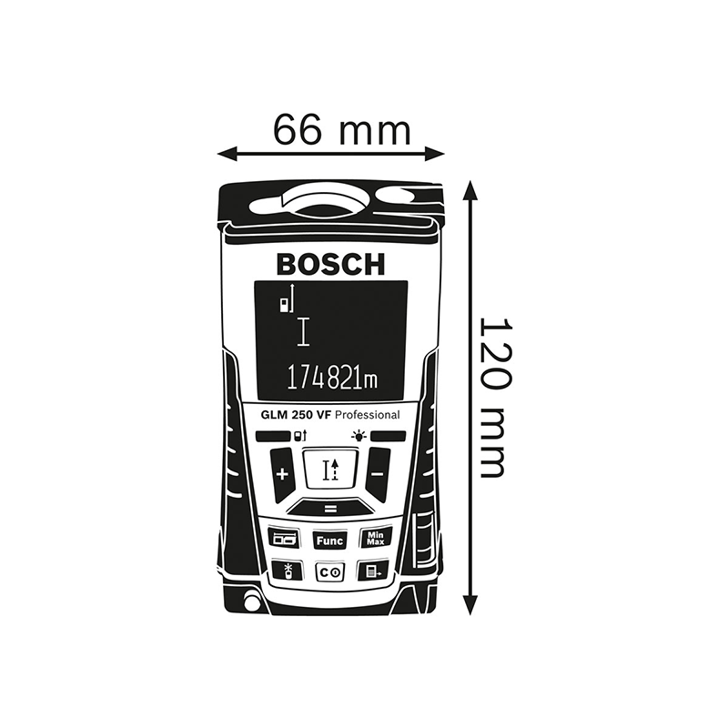 MEDIDOR DIGITAL DE DISTANCIA 250 MTRS. REF: GLM250 VF