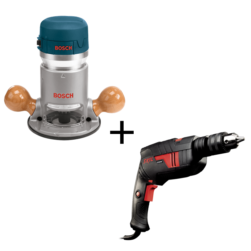 COMBO RUTEADORA 1617 + TALADRO SKIL 6555