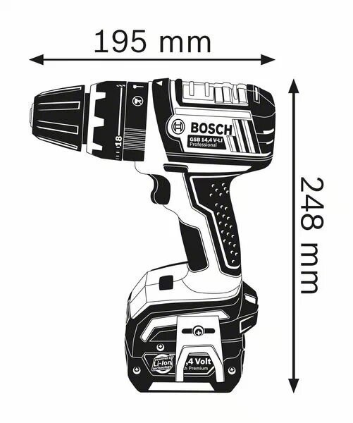 TALADRO RECARGABLE 14.4V REF. GSB 14.4 V LI
